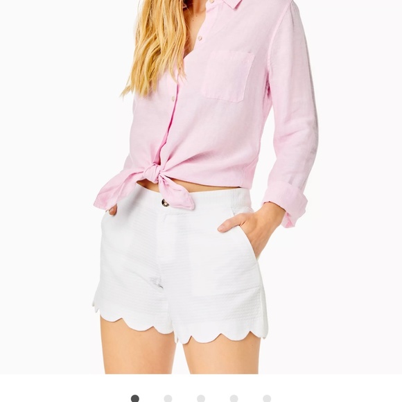 Lilly Pulitzer Pants - Lilly Pulitzer 5” Buttercup Scallop Hem Short - White Size 6